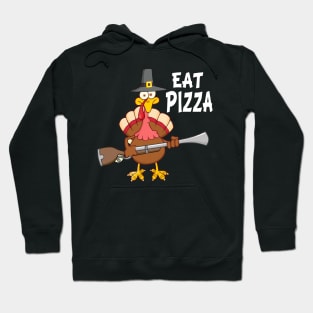 Turkey Eat Pizza Funny Thanksgiving Vegan Hoodie